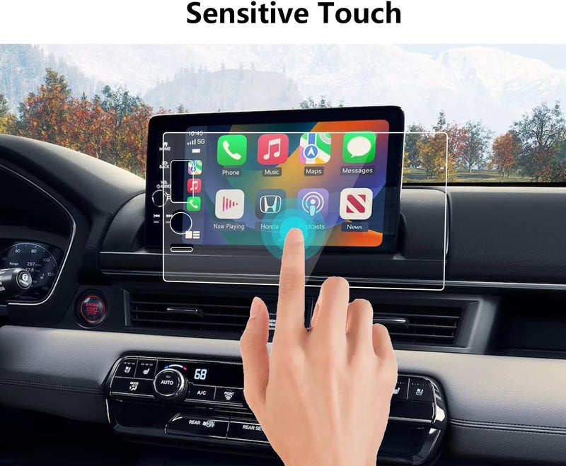 AZZIGO Tempered Glass Screen Protector For 2023 2024 2025 Honda Pilot (EX-L/TrailSport/Touring/Elite/Black Edition) 9 Inch Touchscreen Accessories HD - Image 4